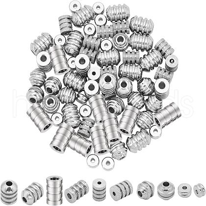 Unicraftale 90Pcs 5 Style 304 Stainless Steel Beads STAS-UN0024-27-1