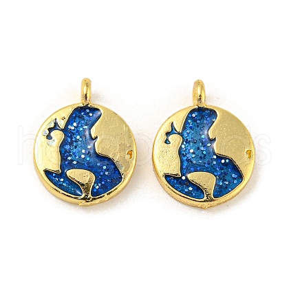 Rack Plating Brass Charms X-KK-R153-09G-1