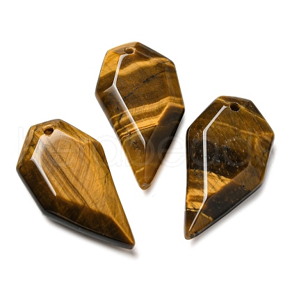 Natural Tiger Eye Pendants G-G052-A04-1