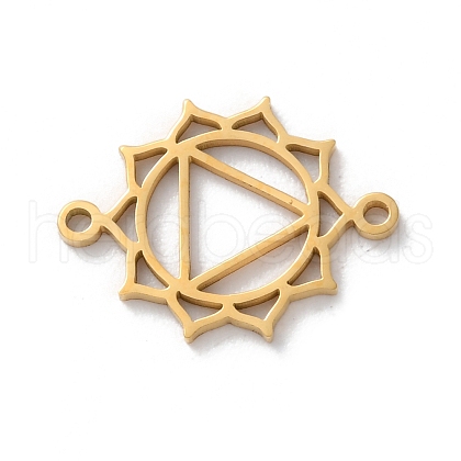 304 Stainless Steel Hollow Chakra Links STAS-S149-05D-1