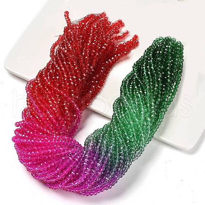 Transparent Painted Glass Beads Strands DGLA-A034-T4mm-A24-1