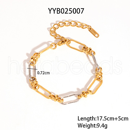 Stainless Steel Oval Link Chain Bracelets for Women GS2398-3-1