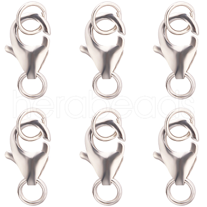 CREATCABIN 6PCS 925 Sterling Silver Lobster Claw Clasps STER-CN0001-23-1