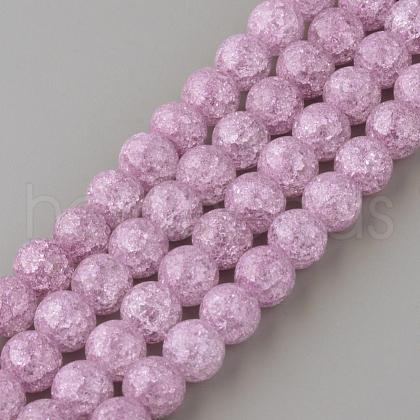 Synthetic Crackle Quartz Beads Strands GLAA-S134-6mm-14-1