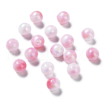 Two Tone Opaque Acrylic Beads SACR-P024-01A-W06-1