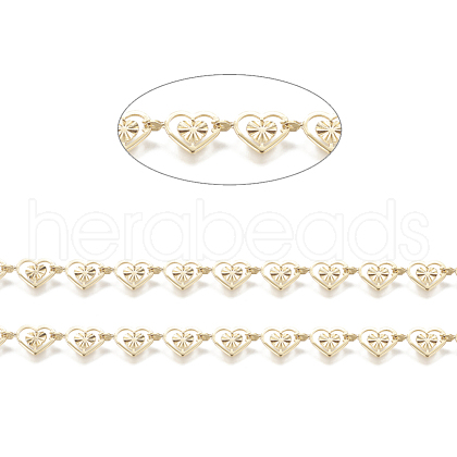 Brass Handmade Beaded Chains CHC-I031-22G-1