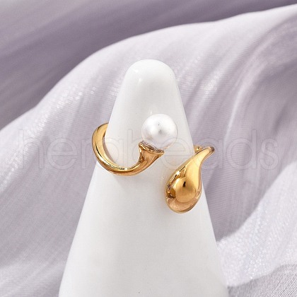 304 Stainless Steel Cuff Rings RJEW-D317-03G-1