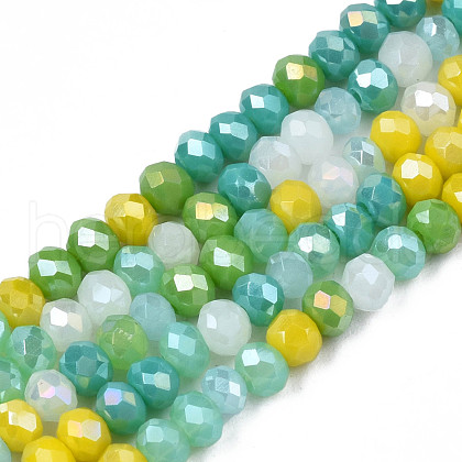 Opaque Glass Beads Strands GLAA-T006-07-A04-1