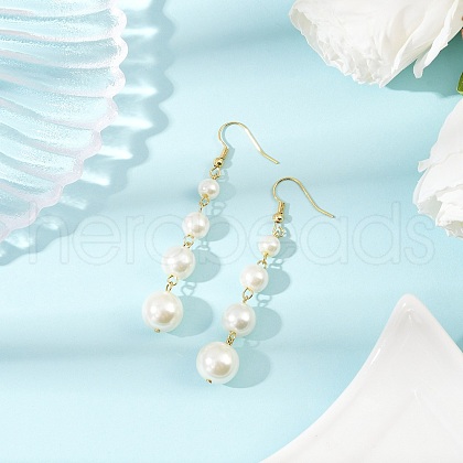 Glass Pearl Dangle Earrings EJEW-JE06463-03-1