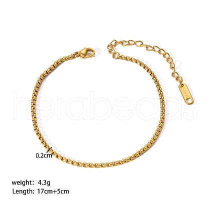 Stylish Stainless Steel Box Chain Bracelets for Women XR9988-6-1