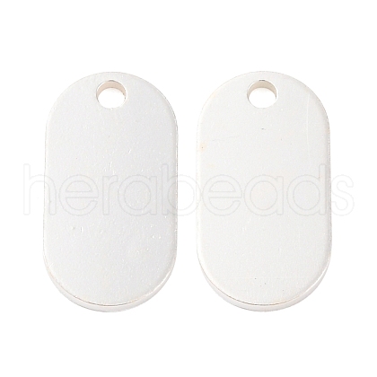 925 Sterling Silver Blank Oval Charms STER-F057-07S-1