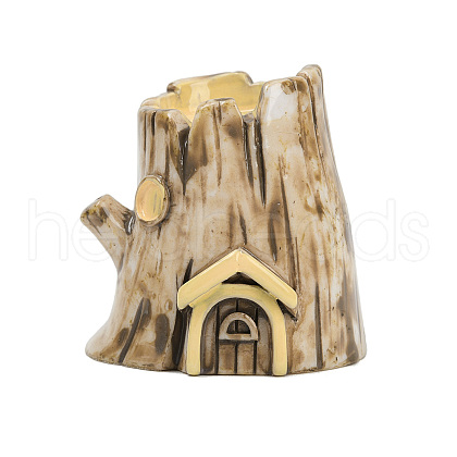 Artificial Tree House Resin Display Decorations DJEW-S002-02C-1