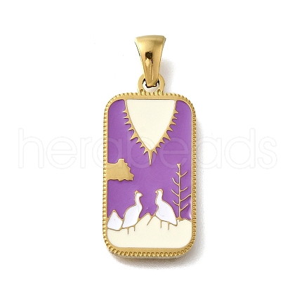 304 Stainless Steel Enamel Pendants STAS-B087-06G-02-1