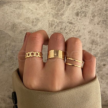 4Pcs Alloy Finger Rings WG0612F-07-1