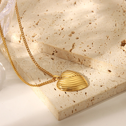 Stylish Stainless Steel Heart Pendant Necklaces for Women IR7805-2-1