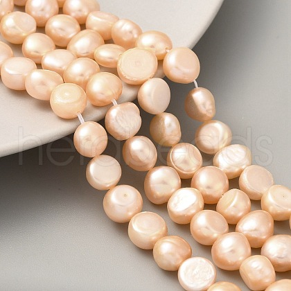 Natural Cultured Freshwater Pearl Beads Strands PEAR-A006-09C-1