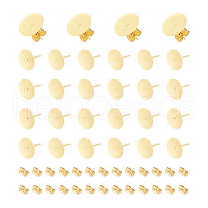 Unicraftale 50Pcs 304 Stainless Steel Stud Earring Findings STAS-UN0059-21A-1