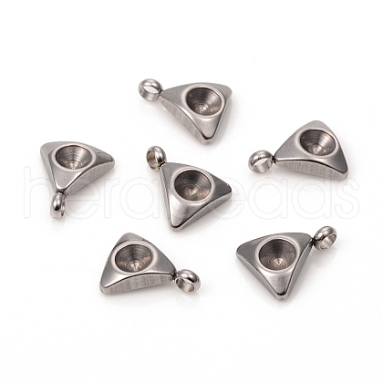 201 Stainless Steel Pendants Rhinestone Settings STAS-L244-32P-1