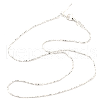 Adjustable Slider Brass Ball Chain Necklaces for Men Women NJEW-G160-13S-1