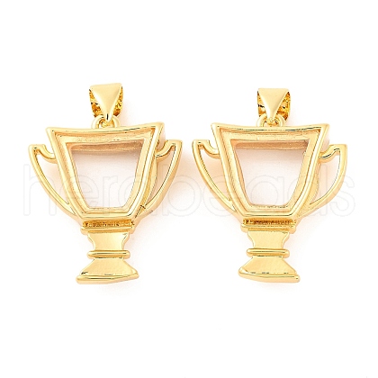 Rack Plating Brass Locket Pendants KK-F874-01G-13-1