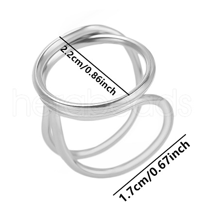 Geometric Stainless Steel Finger Rings MG2573-1-1