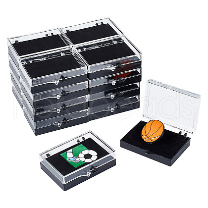 Rectangle Plastic Badge Storage Box CON-WH0001-23-1