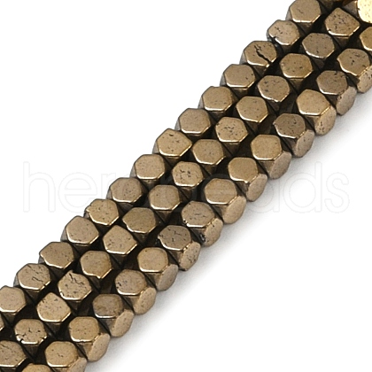 Electroplate Non-magnetic Synthetic Hematite Beads Strands G-I175-09G-1