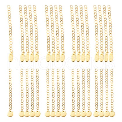 6Pcs 2 Style 304 Stainless Steel Chain Extender STAS-FS0001-17G-1