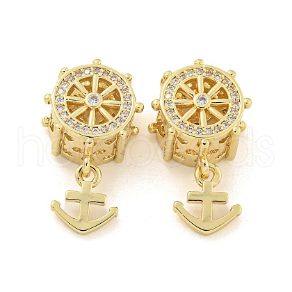 Rack Plated Brass with Cubic Zirconia Pendant KK-P270-15G-1