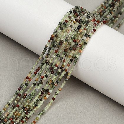 Natural African Bloodstone Beads Strands G-S388-A02-2mm-1