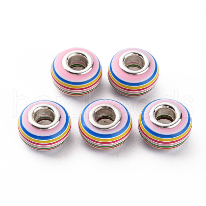 Resin European Stripe Beads RPDL-T003-004K-1