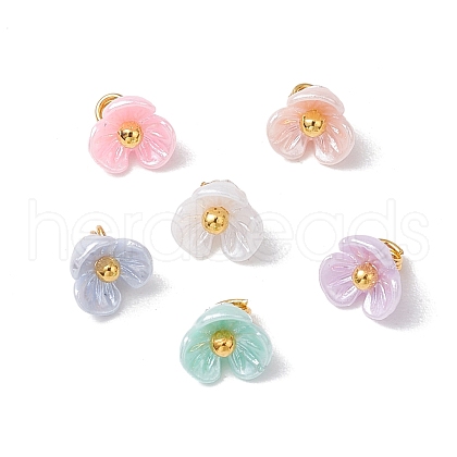 6Pcs Resin Imitation Pearl Charms PALLOY-JF03422-1