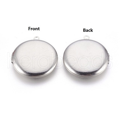 Tarnish Resistant 304 Stainless Steel Locket Pendants STAS-L219-06P-1