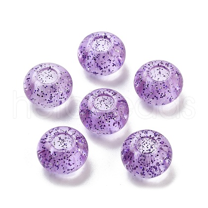 Transparent Acrylic European Beads TACR-P009-A01-05-1