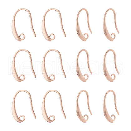 SUPERFINDINGS 40Pcs Brass Earring Hooks KK-FH0007-64G-1