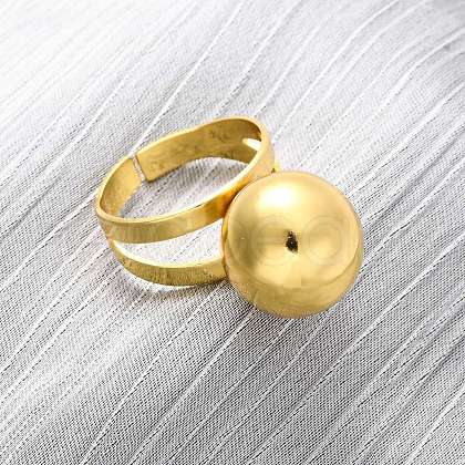 Brass Cuff Rings RJEW-D323-01G-1