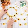 CRASPIRE 4Pcs 4 Styles Cloth Flower Hippie Headband Floral Crown OHAR-CP0001-17-3