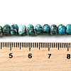 Synthetic Silver Line Turquoise Beads Strands G-L617-E03-4x6mm-5