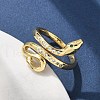 Brass Micro Pave Cubic Zirconia Finger Rings RJEW-C120-30C-G-3