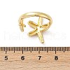 Brass Open Cuff Rings for Women RJEW-R032-05G-5