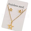 Stainless Steel Pendant Necklaces & Stud Earrings Sets FS-WG1A0DB-08-2