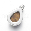 Natural Tiger Eye Pendants G-L512-C10-3