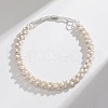 Brass with Natural Freshwater Pearl Beaded Necklace & Bracelet FS-WG0E56F-01-2