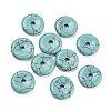 Synthetic Turquoise Dyed China Safety Buckle Pendants G-B052-07-1