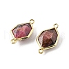 Natural Rhodonite Faceted Connector Charms G-H323-05G-01-2