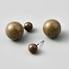 Plastic Round Stud Earrings EJEW-WH0001-75B-2