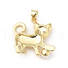 Rack Plating Brass Micro Pave Cubic Zirconia Pendants KK-E060-24G-2