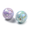 Halloween UV Plating Opauqe Acrylic Beads OACR-B035-04-2