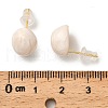 Brass Enamel Stud Earrings EJEW-P308-09B-G-3
