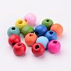 Dyed Natural Wood Beads X-WOOD-R249-047-2